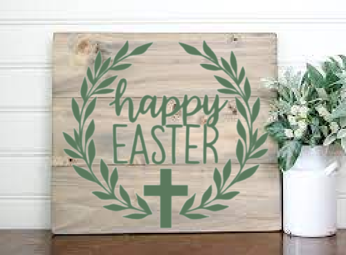 Cross Happy Easter Sign