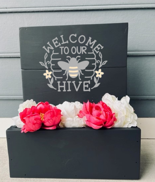 Our Hive Hanging Flower Box