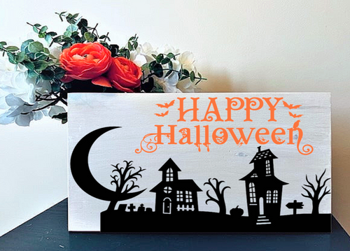 Haunted House Wood Sign