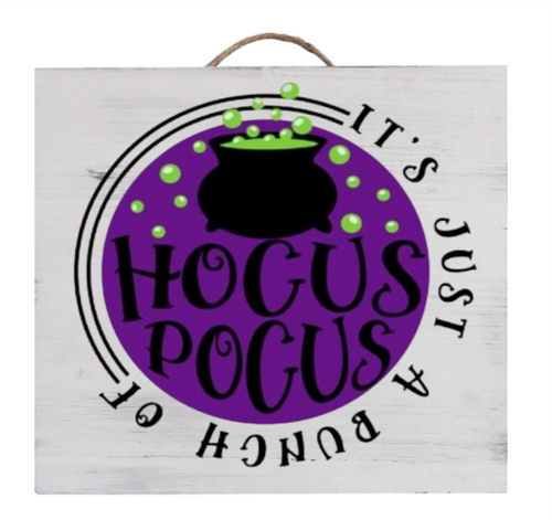 Hocus Pocus Cauldron Sign