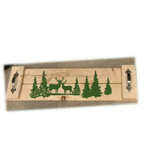 Christmas Trees Tray with Handles