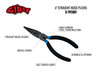 Gibbs Pliers Straight Nose 6"