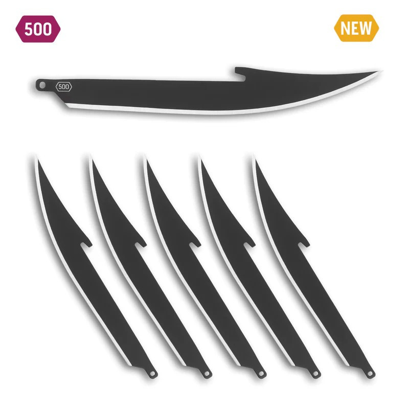 Outdoor Edge Replacement Blades - 5.0" Boning/Fillet, Black, 6pk
