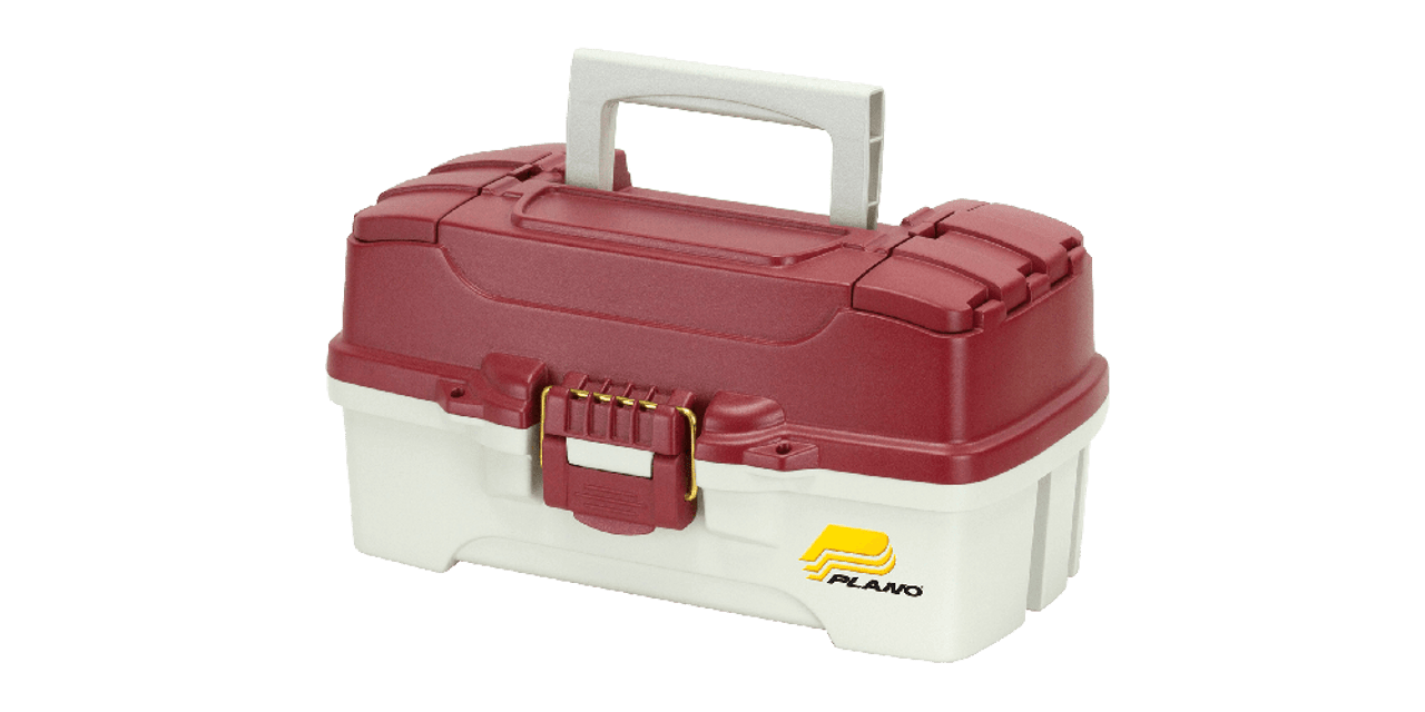 Plano Tackle Box 1 Tray Red White Dual Top Access - Lone Butte