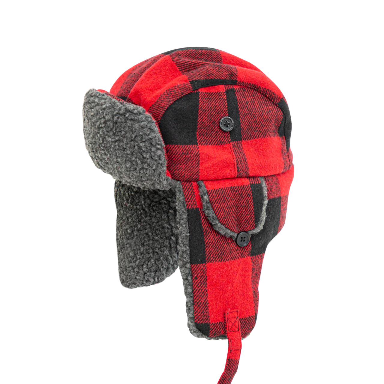 Eskimo Plaid Alaskan Fur Hat Youth