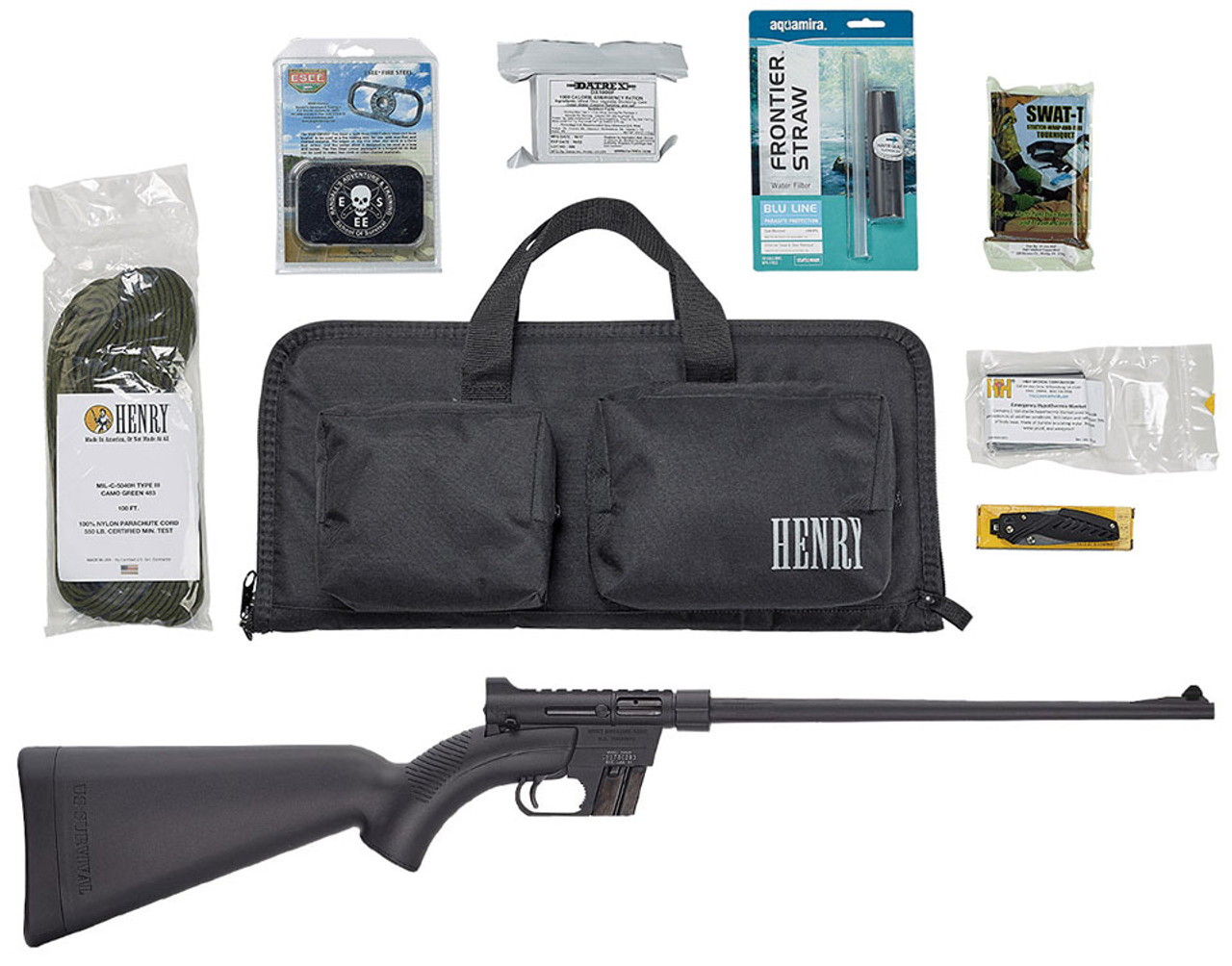 Henry Survival 22 LR Semi Auto Black W/Case And Survival Pack