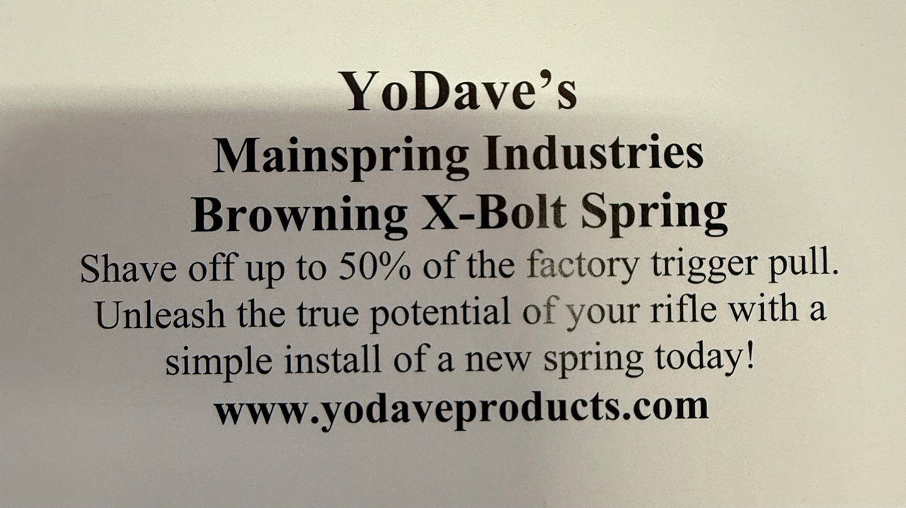 YoDave Browning X Bolt Trigger Spring