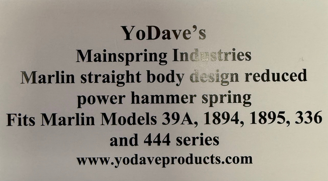 YoDave Marlin Straight Body Design Reduced Power Hammer Spring