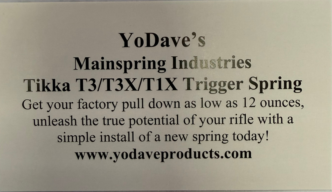 YoDave​ Tikka T3, T3X and T1X Trigger Spring