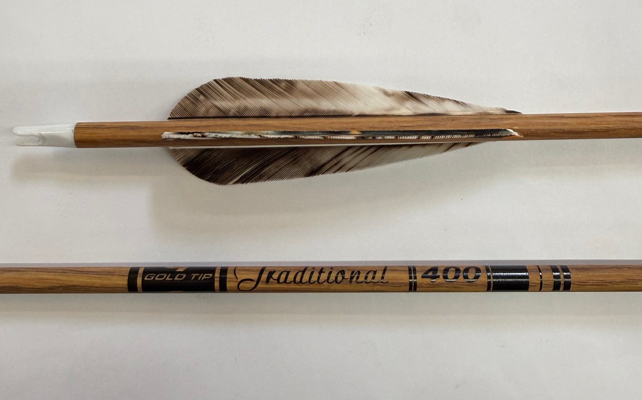 Gold Tip Traditional Shaft w/4" Feathers