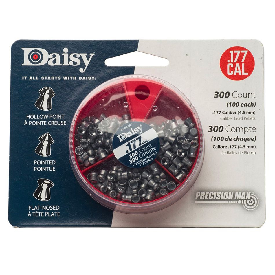 Daisy Dial-a-Pellet .177 300pk (Flat, Round, Pointed)