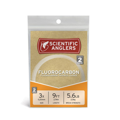 Scientific Anglers Leader 9' Fluorocarbon 2pk