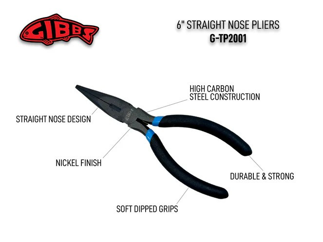 Gibbs Pliers Straight Nose 6"