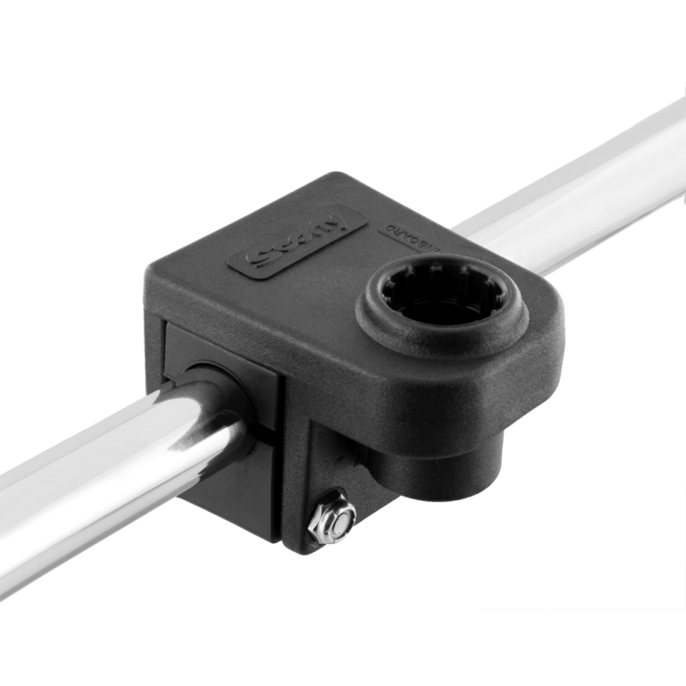 Scotty Rail Mount Adapter 287 Black For 7/8" Round Rail Or 1" Square