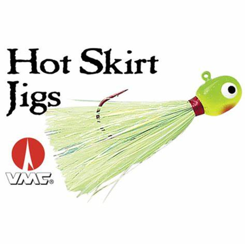 VMC Hot Skirt Glow Jig 3/8oz #2/0 Hook