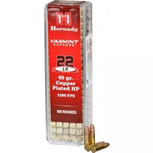 Hornady 22LR 40gr CPHP Varmint Express 100rnds