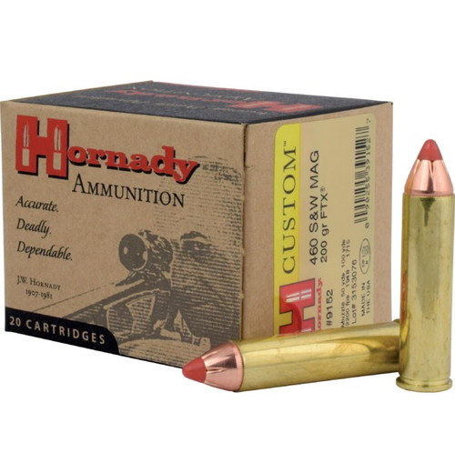 Hornady 460 S&W 200gr Custom Pistol FTX Box 20 ::9152 ::STANDARD
