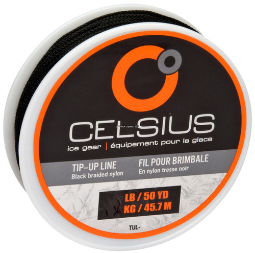 Celsius Tip Up Line 25lb 50yd Black