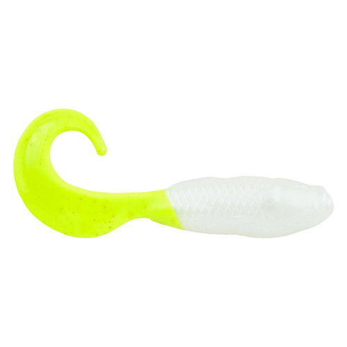 Berkley Gulp - Swimming Mullet, Pearl White/Chartreuse