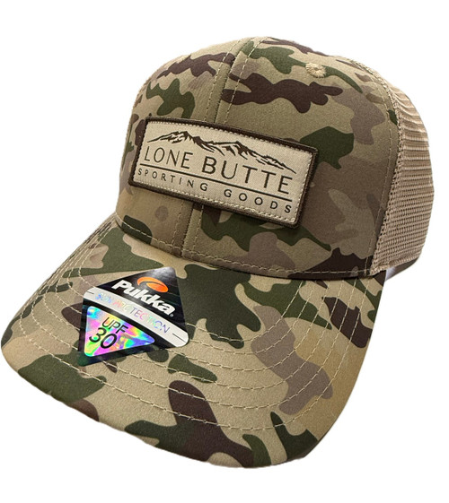 Lone Butte Hat Rectangle Logo - Rattler Opticam/Khaki