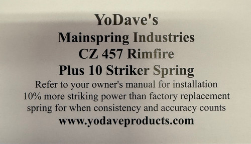 YoDave CZ 457 Plus 10% Striker Spring
