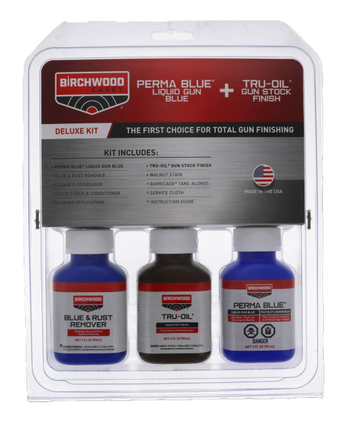 Birchwood Casey Deluxe Perma Blue Liquid Gun Blue & Tru-Oil® Gun Stock Finish Kit