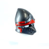 Pig Snout Bascinet - Steel and Red