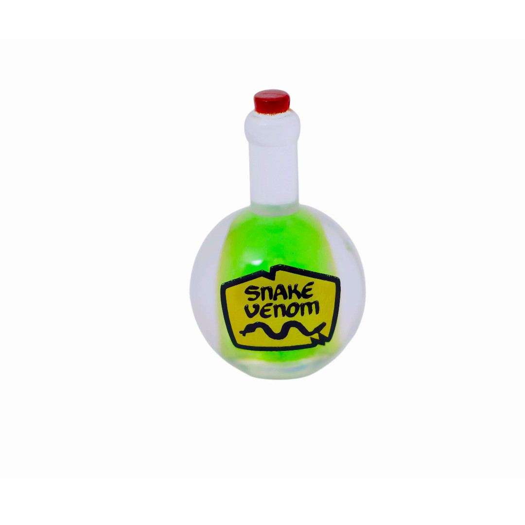 Snake Venom Potion Bottle – Filled (Trans Green Resin) - BrickWarriors