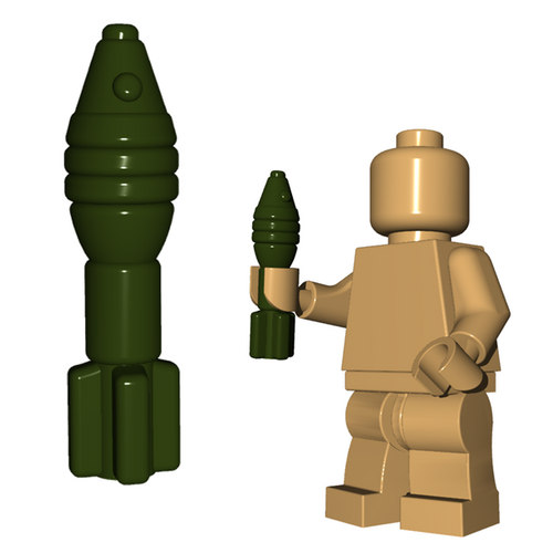 Custom Minifigure Explosives - Mortar Shell