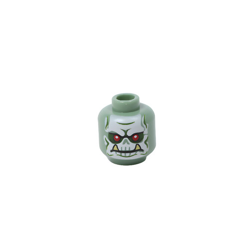 Sand Green Orc Head - Bone Grim