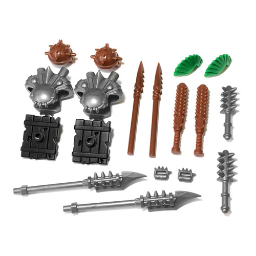 BrickWarriors Two-Headed Ogre Minifigure Accessories