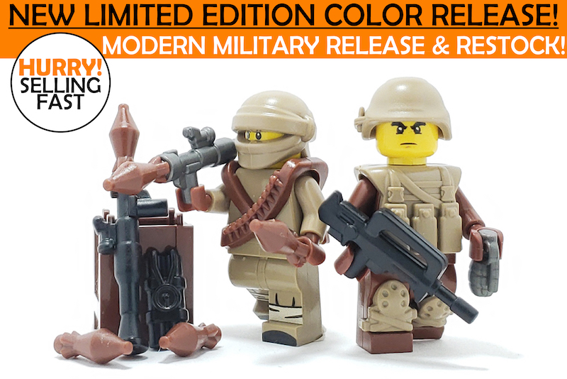 NEW MODERN MILITARY RELEASE! New Limited Edition Color Release & Restock! BrickWarriors