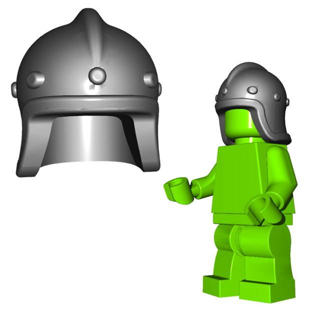 Custom LEGO Helmet Spotlight Archer Helm BrickWarriors