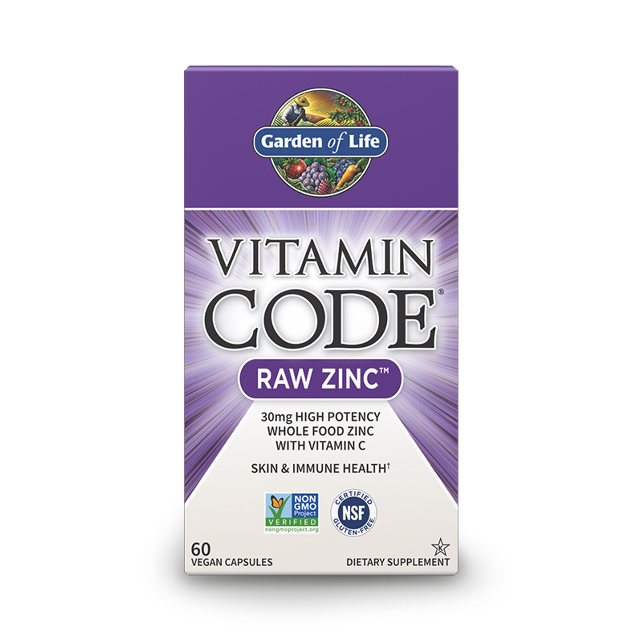 Garden of Life Zinc Vitamin Code Raw Zinc Nourishing World