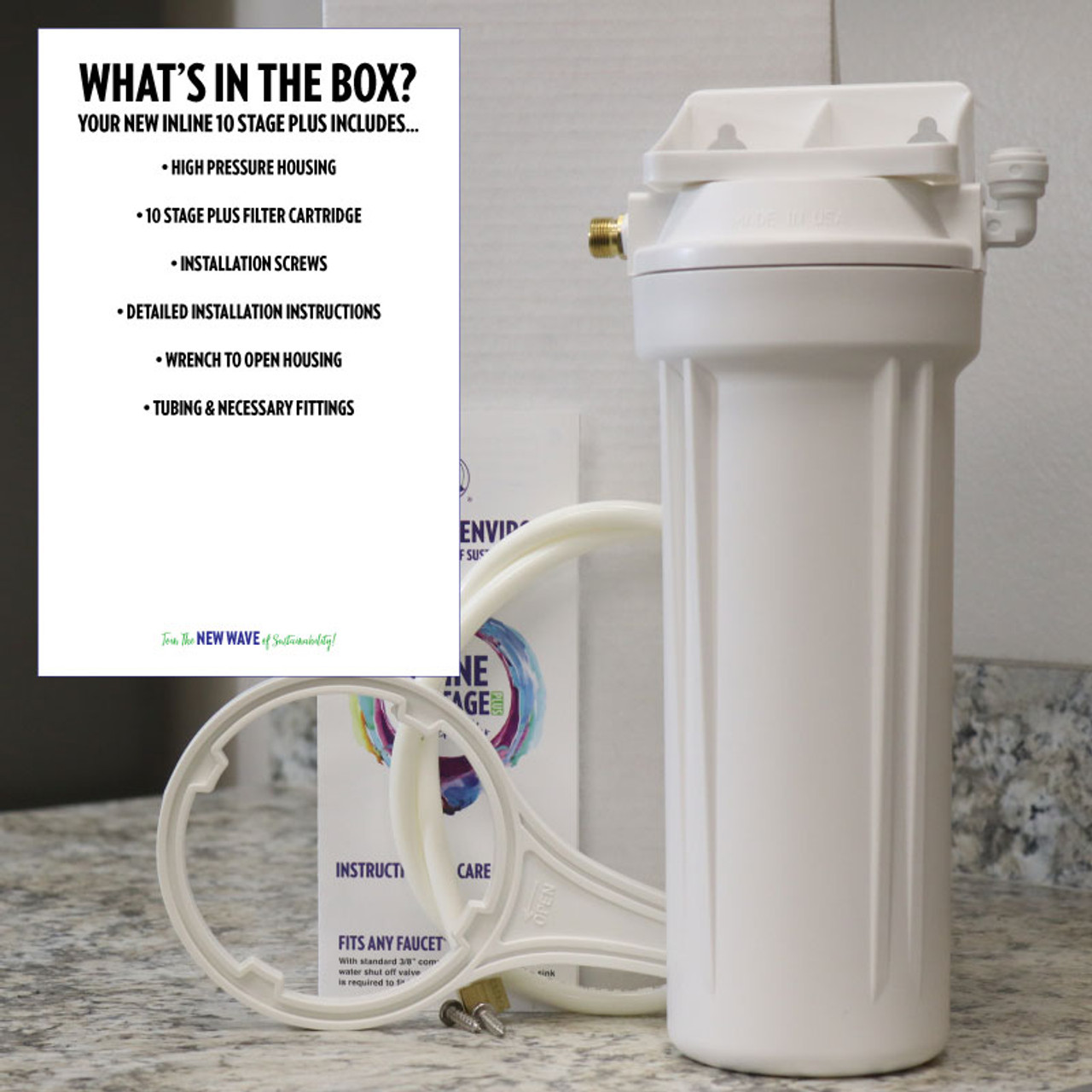 New 10 Stage Plus Inline Under Sink Water Filter System Nourishing World