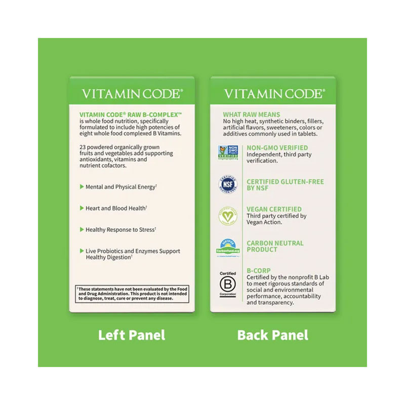 Vitamin Code Raw B Complex Garden of Life B Complex