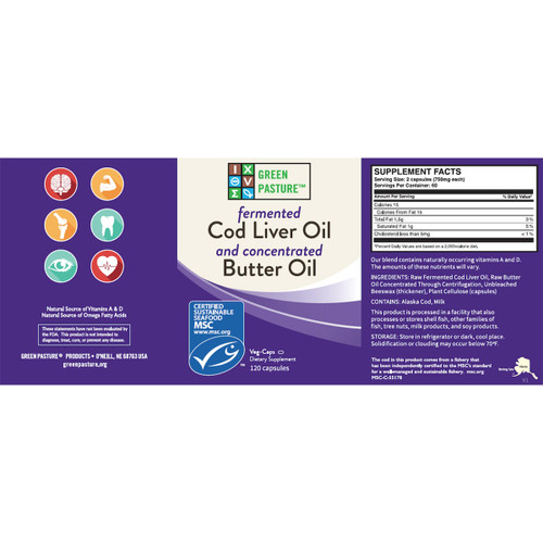 Fermented Cod Liver Oil Butter Oil High Vitamin Butter Oil