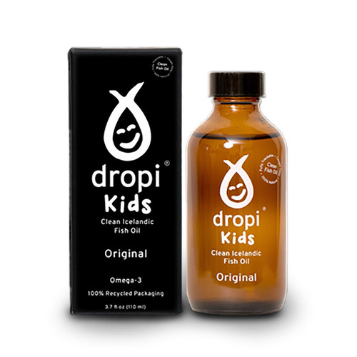 Front Bottle and Box View of Dropi Kids Original Liquid