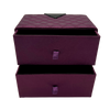 Purple Quilted Box with 2 Drawers
