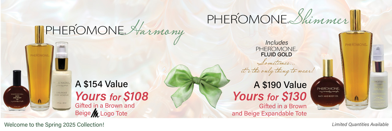 Images and Text of New Pheromone Harmony and Shimmer Gift Sets