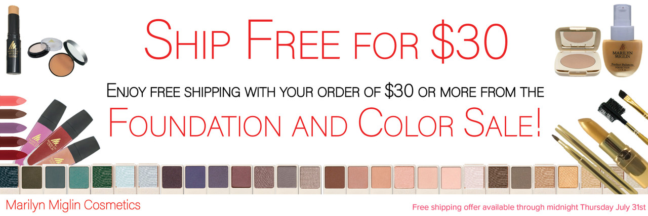 Text Offer for Free Shipping with Makeup Images