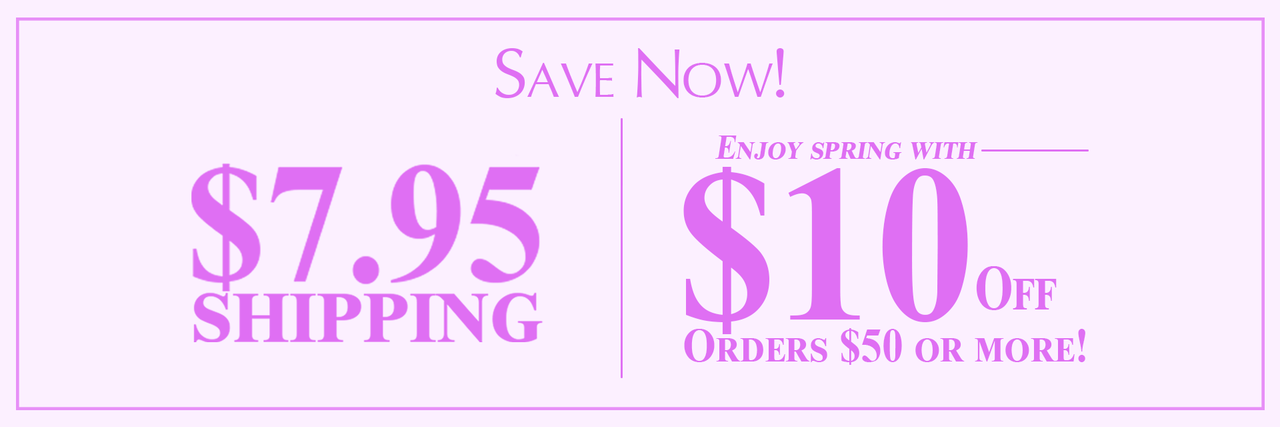 Text Offer for $7.95 Shipping Plus $10 Off Orders of $50 or More