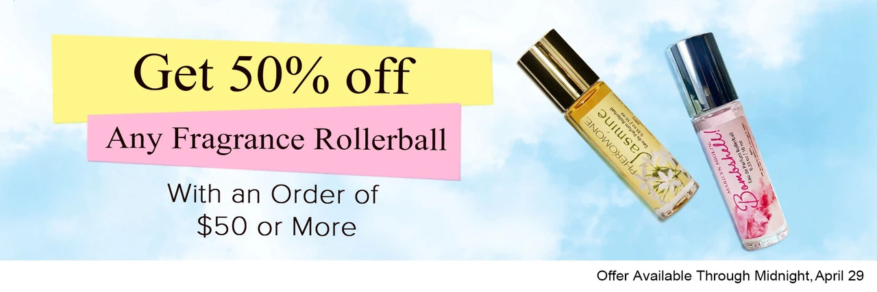 Save Half on Any Fragrance Rollerball with an Order of $50 or More