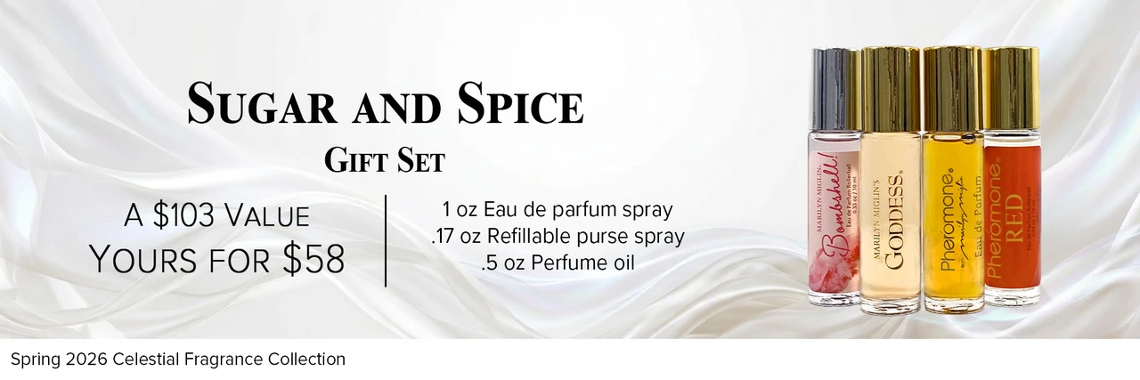 Image and Description of Sugar and Spice Gift Set on a Flowing White Background