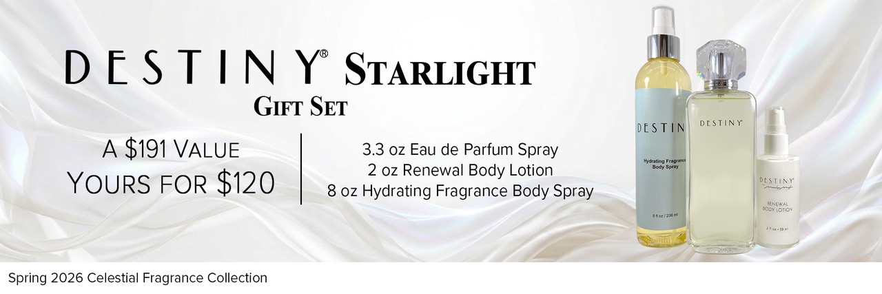 Image and Description of DESTINY® Starlight Gift Set on a Flowing White Background