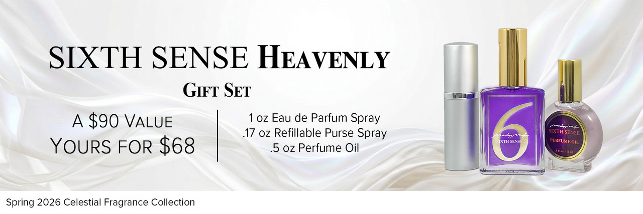 Image and Description of the Sixth Sense Heavenly Gift Set on a Flowing White Background