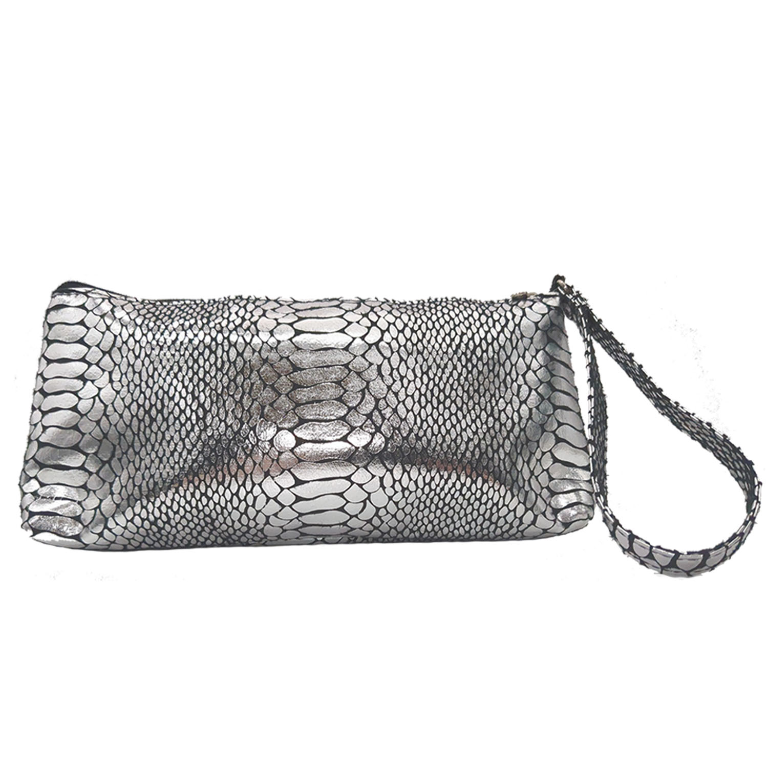 Perforated Gold Cosmetics Bag with Zip Closure