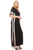 Plus Size Varsity Stripe Side Split Maxi Dress