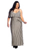 Plus Size Ruffle Front Maxi Dress