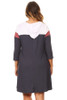 Plus Size Hoodie Dress With Color blocks